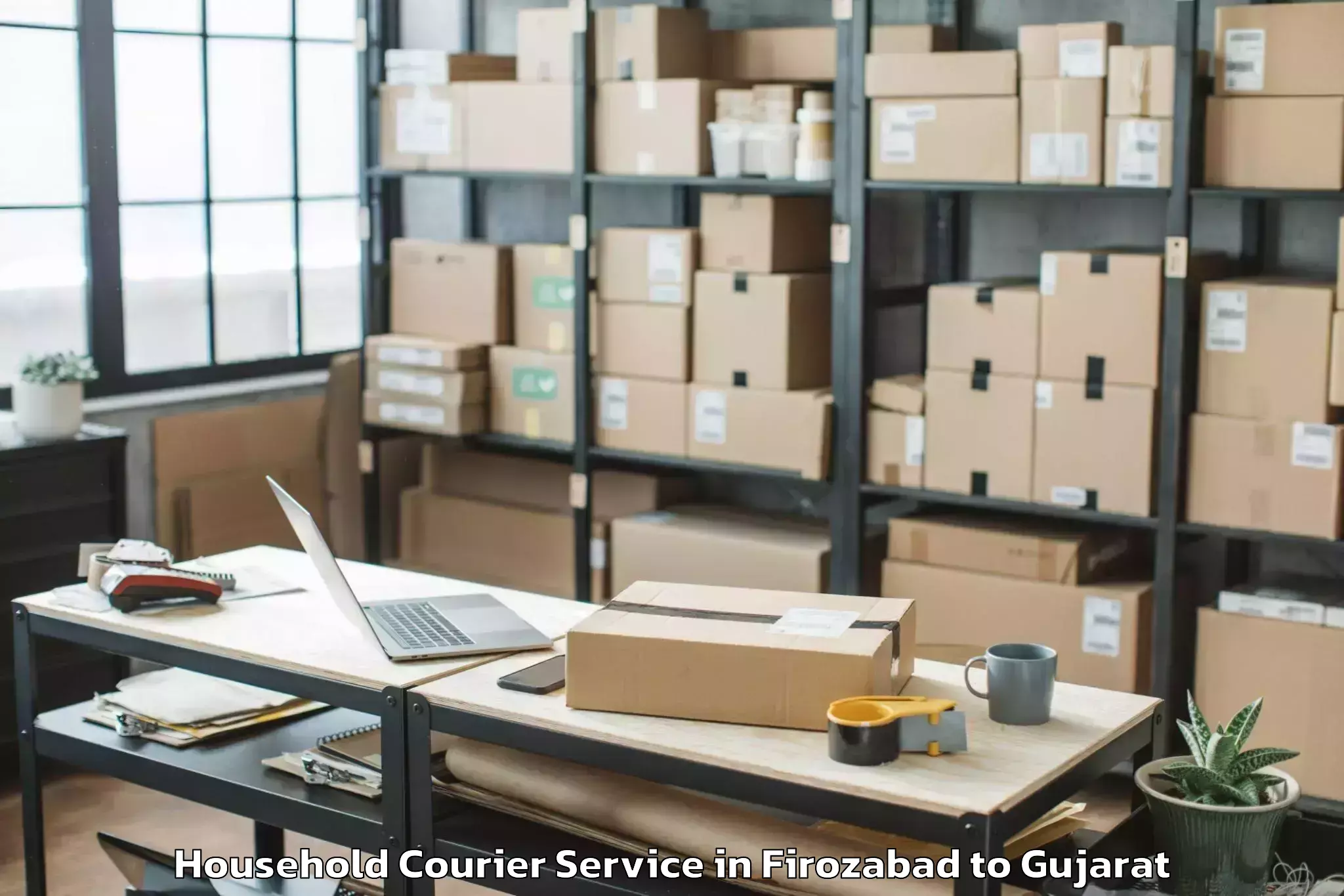 Efficient Firozabad to Vaghodia Household Courier